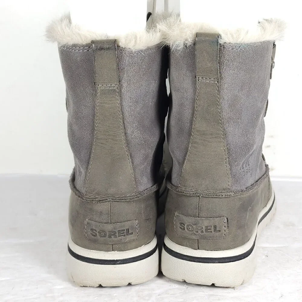 Sorel Women's Cosy Joan US7,5 Quarry Suede Waterproof Faux Fur Lined Snow Boot
